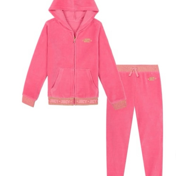 Juicy Couture Pink Velour Tracksuit - Picture 2 of 6